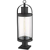 Z-Lite 569PHB-533PM-BK 1 Light Outdoor Pier Mounted Fixture, Black