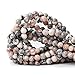 CHEAVIAN 45PCS 8mm Natural Pink Zebra Jasper Round Loose Beads for Jewelry Making DIY Handmade 1 Strand 15