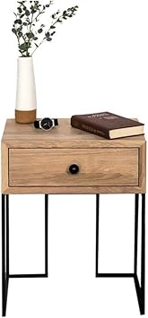 Amazon Com Tables Ynn Bedside Iron Art Bedside Solid Wood Lockers