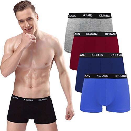COINED Men's Sexy Sleeping Underpant Shorts Classic Boxer With Elastic Waistband 5 Pack M