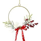 Christmas Wreath for Front Door, Xmas Holiday, Christmas Decorations for Window, Wall Decor, Fireplace, Outdoor Christmas Dec