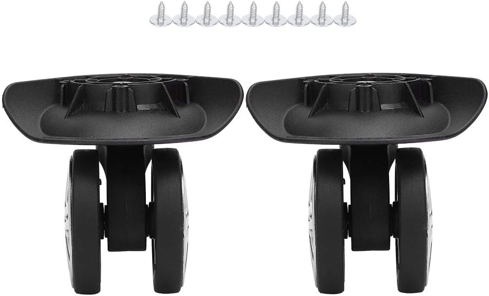Les-Theresa Suitcase Wheels 1 Pair Double Row Spinner Luggage Replacement