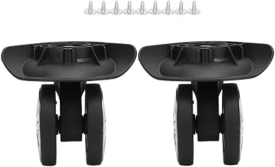 Les-Theresa Suitcase Wheels 1 Pair Double Row Spinner Luggage Replacement
