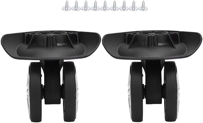 Les-Theresa Suitcase Wheels 1 Pair Double Row Spinner Luggage Replacement
