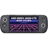 Zestioe AYANEO Air Plus (AMD R7-6800U)- 6 Inches Handheld PC Game Console Win 11 Laptop Touch Screen Video Game Console, CPU AMD Ryzen 7 6800U Processor Tablet PC (Black, 16GB+1TB)