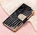 Shining Crystal Flip Wallet luxury PU leather case cover skin for iPhone 5 5G (Black)