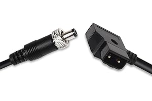 XLCS Locking 12V DC Power D-Tap Cable for Blackmagic Micro Studio Camera 4K G2 | P-Tap V Mount | AB Battery Compatible | Lock
