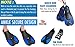 Swimming Fins Short Dive Fin Training for Youth Big Kids Woman Boy Girl 8-12 Years Old size XXS, Thermoplastic Rubber Pool Snorkel Set Flipper for Diving Snorkeling Scuba Watersport, Blue