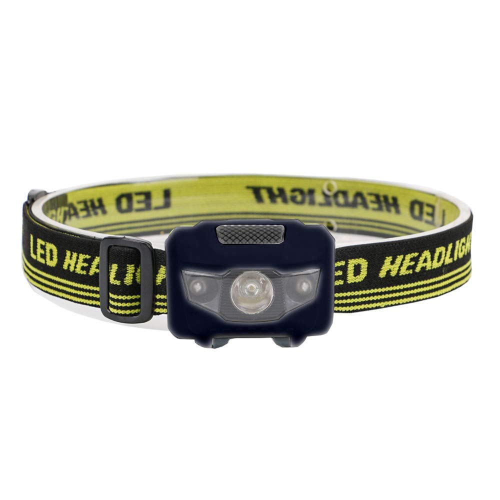 Local Makes A Comeback Front Light with White and Red LED Lights, Adjustable to 90 Degrees for Running, Camping, Walking, Black