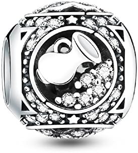 12 Horoscope Zodiac Sign 925 Sterling Silver Charms Fit for Bracelet, Ideal Women’s Gift