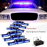 Nilight(TM) 54 x Ultra Bright Blue LED Emergency Warning Use Flashing Strobe Lights Bar For Windshield Dash Grille High quality