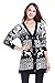 Womens Oversized Christmas Reindeer Cardigan (Large, Black Reindeer Cardigan)