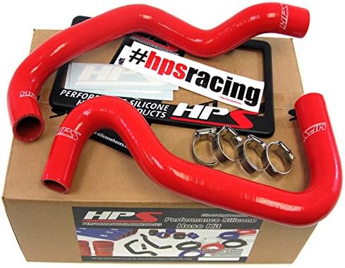 HPS Red Reinforced Silicone Radiator Hose Kit Coolant for Ford 11-13 Fiesta 1.6L