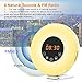 dostyle Wake Up Light Alarm Clock with Sunrise & Sunset Simulator, 6 Nature Sounds, 7 Colors Night Light, FM Radio, Touch Control - with Snooze Function for Heavy Sleepers - White