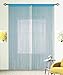 HSYLYM Beaded Curtain Beads Door String Curtains Ideal for Living Room Decor Wall Hanging Fringe Doorway Divider Bedroom Backdrop Hippie Window Closet Privacy Rod Pocket Dense (100x200cm,Teal Blue)