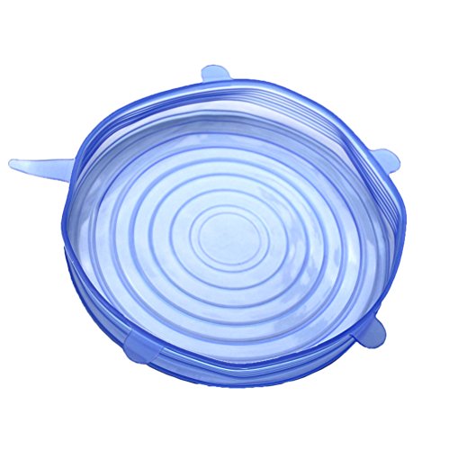 SWQ 9 Pack Silicone Covers Two Styles Reusable for Microwaves Bowls Pots Cups Food Cover To Keep Your Food Fresh And Tasty - Thumbnail 5
