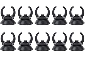 Balacoo 10 Pcs Aquarium Heater Suction Cups Suckers: 1.3 Inch Black Heating Rod Holders Clamps for Fish Tank Standard Heater 