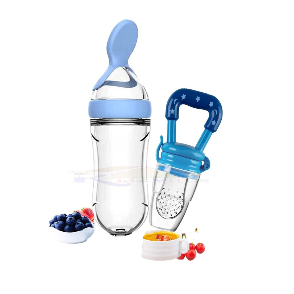 silicone feeding bottle with spoon