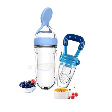 squeezing feeding bottle