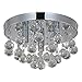 Crystal Chandeliers Lighting Sold By RH RUIVAST, Flush Mount Ceiling Light 3*G9 Lights Fixture, H9.85’’ x W5.7’’ ,Mini Style Modern Ceiling Lamps Used for Bedroom Dining Room Study Balcony and Aisle