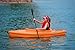 Sun Dolphin Aruba 8 SS Recreational Kayak - Sit-in Kayak - One Person Recreational Kayak - 7 ft 11.5 in - Tangerine - with Paddle