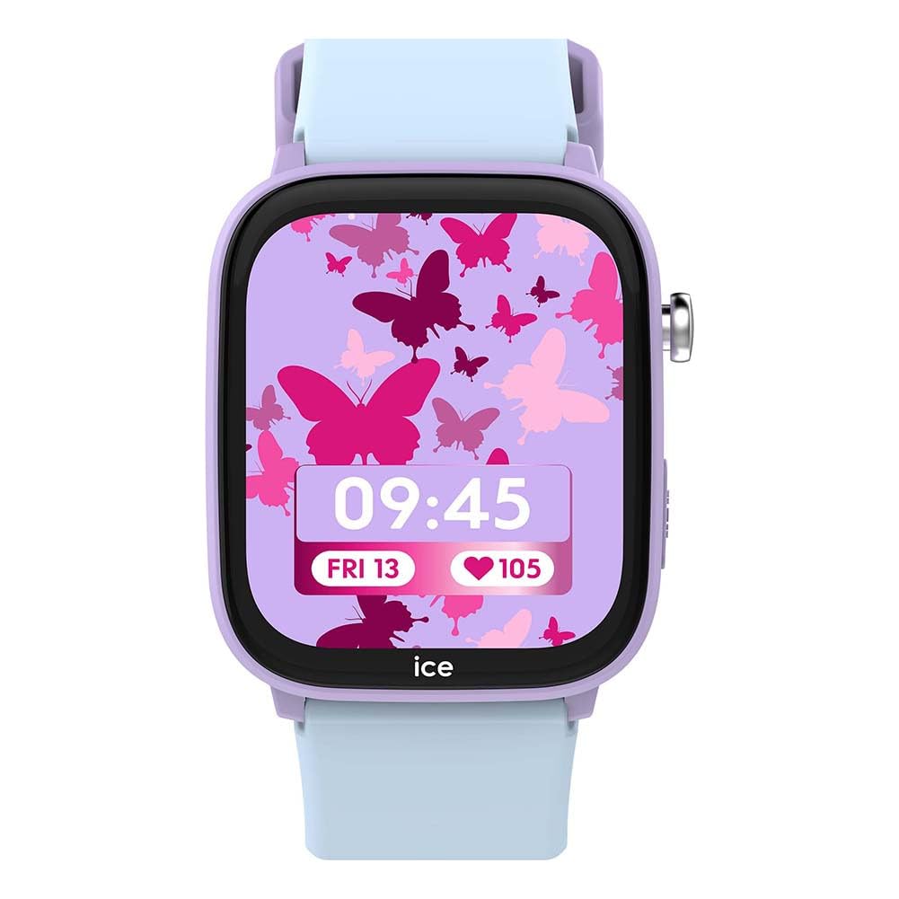 Ice-Watch - ICE smart junior 3.0 Find My Purple Soft blue - Lila geolokalisierbare verbundene Uhr für Mädchen mit Silikonarmband - 024550 (1.75 Zoll)
