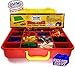 Matty's Toy Stop Brik-Kase Travel, Building, Storage & Organizer Container Case with Building Plate Lid (Holds Approx 2000pcs) - Compatible with All Major Brands (Red, Green & Yellow)