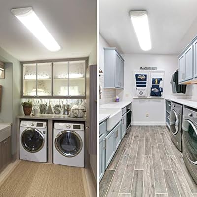 Buy Faithsail 4ft Dimmable Led Flush Mount Ceiling Lights 40w Led Wraparound 4800lm 4000k Neutral White 4 Foot Linear Led Light Fixture Flush Mount For Kitchen Office Utility Room Online In Turkey