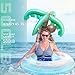 Palm Tree Pool Float with A Detachable Play Ball - Hill & Amber Giant Inflatable Pool Floats, Summer Inflatable Raft, Outdoor Water Lounge for Adults & Kids