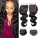 QTHAIR 12A Brazilian Virgin Body Wave Human Hair Lace Closure Unprocessed 100% Human Hair Swiss Lace Closure Three Part Closure Natural Color (18