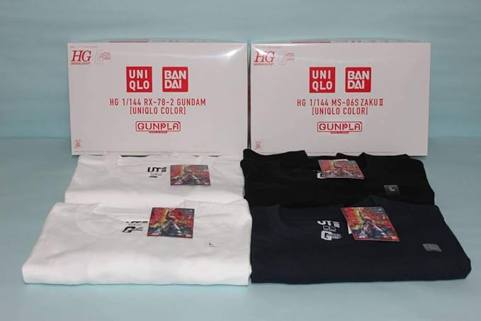 Amazon 機動戦士ガンダム40周年記念 ユニクロｕｔオリジナル限定 ガンプラ 全2種類 ｔシャツｌサイズ 4枚セット プラモデル 通販