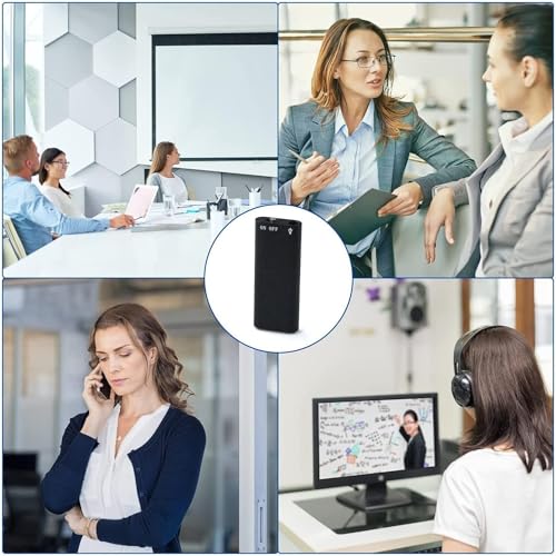 Voice Recorder, Voice Activated Recorder, 20 Hours Continuous Recording, 600 Hours Recording Memory, HD Sound Quality, for Meetings Lectures Interviews Classes Concert