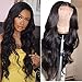Baluiki 4x4 Lace Closure Wigs HD Transparent Body Wave Lace Front Wigs 9A Human Hair with Baby Hair 180% Density Body Wave Wigs for Black Women Natural Color (26inch. body wave)