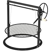 Ash & Ember Santa Maria Style Adjustable Cooking Grate Attachment, Fits 24" Kettle-Style Grills, Open Flame Campfire Cooking 