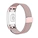 GinCoband Milanese Loop Bands for Fitbit Charge 2,Stainless Steel Metal Bracelet with Magnet Lock