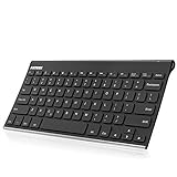 Bluetooth Keyboard, Arteck Stainless Steel Universal Portable Wireless Bluetooth Keyboard for iOS iPad Air, Pro, iPad Mini, Android, MacOS, Windows Tablets PC Smartphone Built in Rechargeable Battery