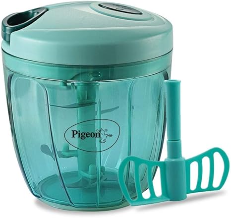 Amazon Com Pigeon Xl Handy And Compact Chopper With Stainless Steel Blades Large Hand Powered Food Chopper For Vegetables Fruit Salsas Onion Herbs And More Kitchen Dining