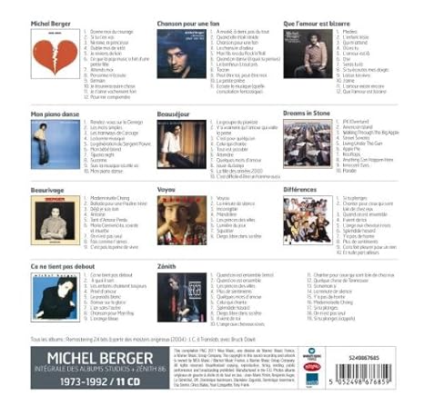 Berger Michel Integrale Des Albums Studios Amazon Com Music
