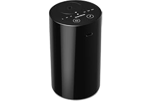 SCENTBOTS Waterless Essential Oil Diffuser, Battery Operated Aromatherapy Diffuser with 20mL Capacity, Mini Portable Scent Air Diffuser, 3 Countdown Timers & Mist Levels for Home Room Car Office, ANZ Black