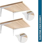 XFORT London Shelf Brackets White 14 x 12 inch 10 Pack Wall Mounted view 2