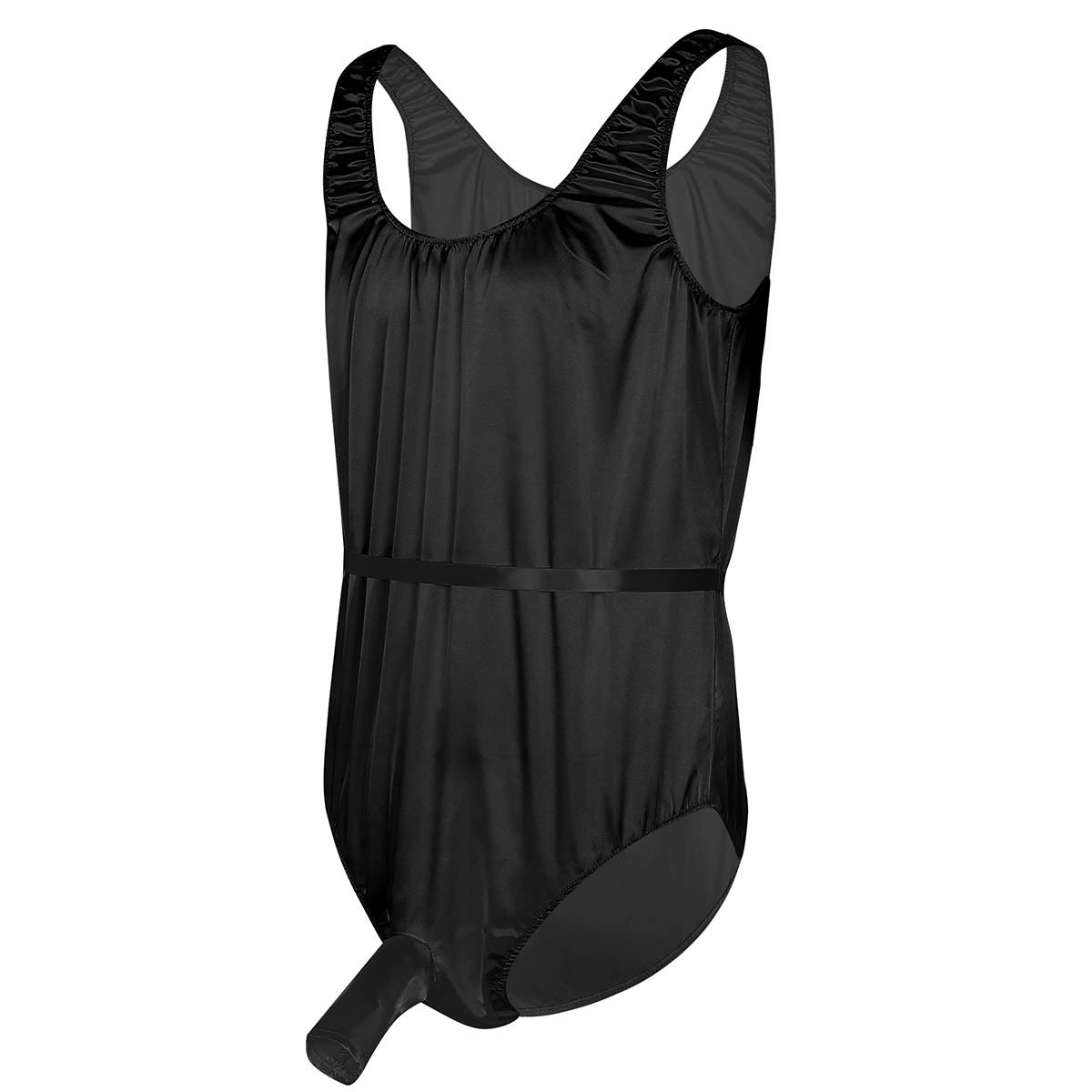 iEFiEL M/&auml;nner Sissy Dessous Unterw/&auml;sche Satin Lingerie Herren Body Bodysuit Overall Unterhemd Reizw/&auml;sche Crossdressing Kost/&uuml;m M-XL