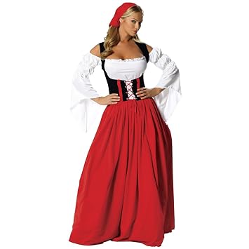 Ladies Medieval Innkeeper Fancy Dress Costume - Fancy Me Limited