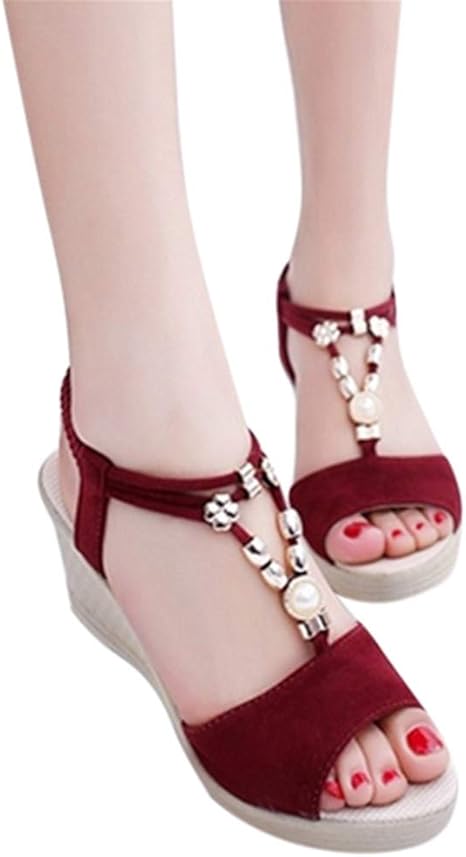 amazon ladies red sandals