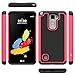 LG Stylo 2 Case, LK [Shock Absorption] Drop Protection Hybrid Dual Layer Armor Defender Protective Case Cover for LG Stylo 2 (Hot Pink)