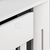 Vida Designs Chelsea Radiator Cover White Small Modern Vertical Slat view 4