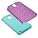 Samsung Galaxy Note 3 Case, TownShop Purple/ Turquoise Spot Diamond Studded Bling Crystal Rhinestone Dual Layer Hybrid Case For Samsung Galaxy Note 3 Note III (N9000)