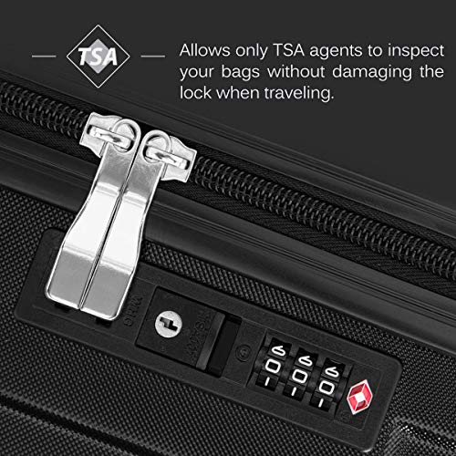 Merax Luggage Sets with TSA Locks, 3 Piece Lightweight P.E.T Luggage