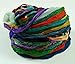 100g Recycled Sari Silk Ribbon Yarn, Jewelry Making Trim - Multicolor
