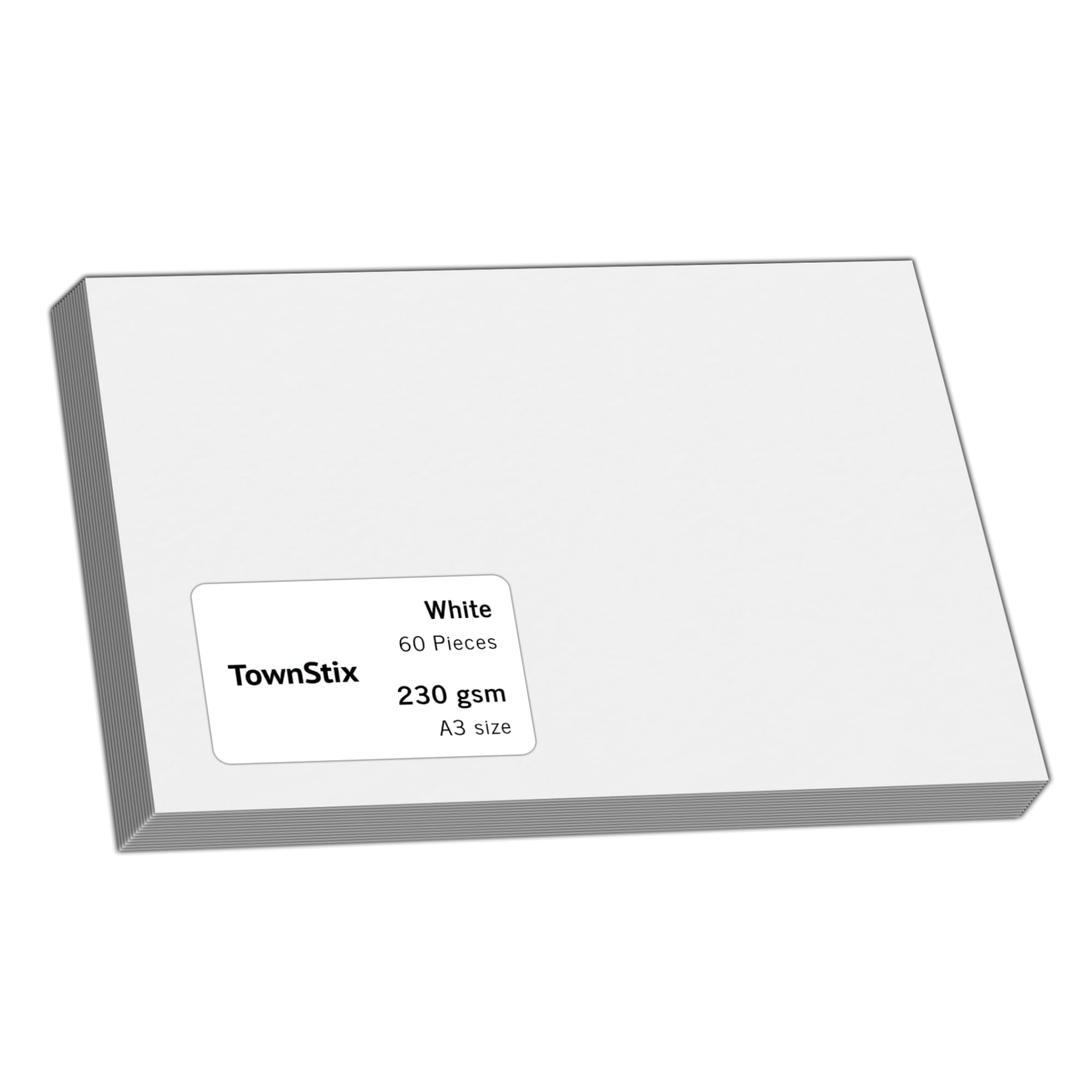 60 Pieces, 230gsm - A3 White Card, Thick Cardstock Paper