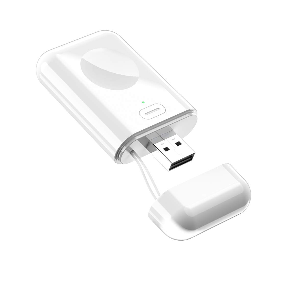 SKNONO Wireless Charger for Apple Watch, Portable Travel Power Bank Charger for iWatch 5/4/3/2/1, Built-in 1000mAh Battery with USB Port【Upgraded Version】